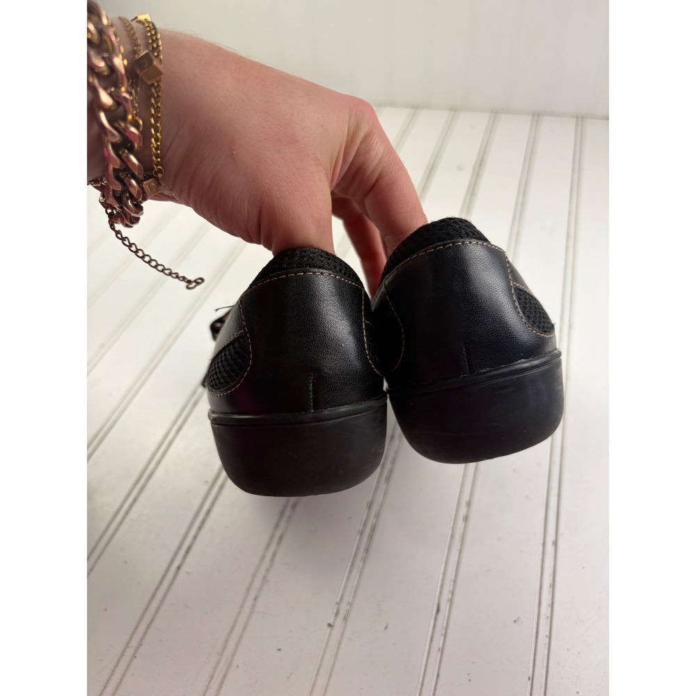 Naturalizer Black Leather Mesh Mary Jane Comfort Flats Women's Size 8M - Picture 9 of 10